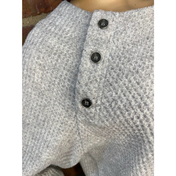 Mello Day Grey Long Sleeve Crewneck Knit Sweater - Picture 4 of 9